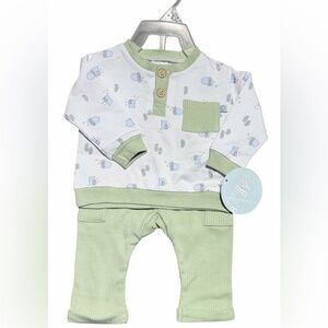 Kids Green Two-Piece Matching Set